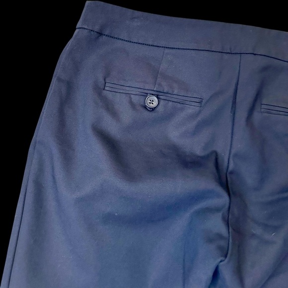 Club Monaco ‘Aveena’ Polished Zip-Pocket Side-Slit Pant in “Aviator Navy” Size 2 - Picture 14 of 16